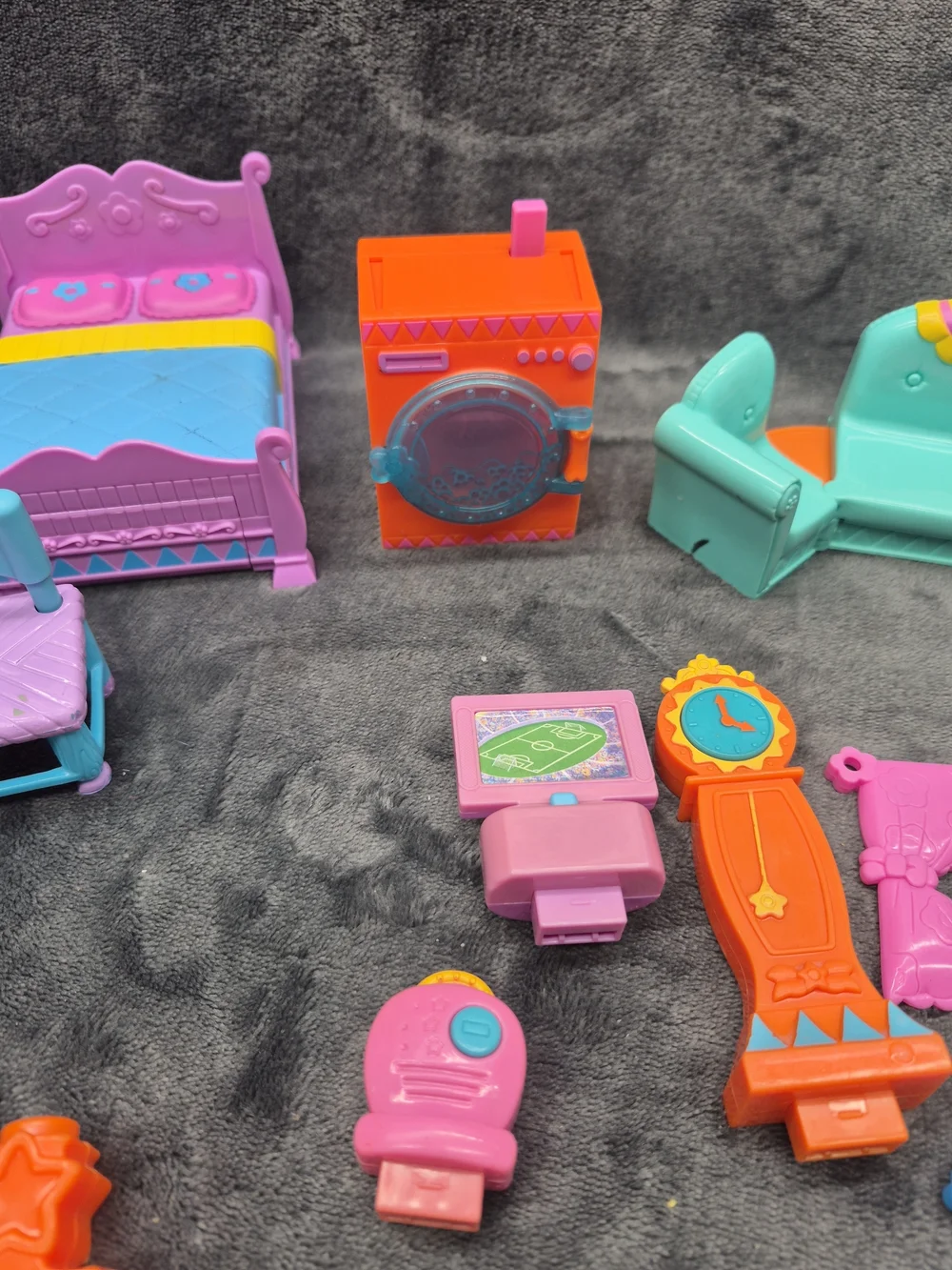 Vintage MATTEL Talking Doll house Dora The Explorer Furniture Lot 27 Pcs